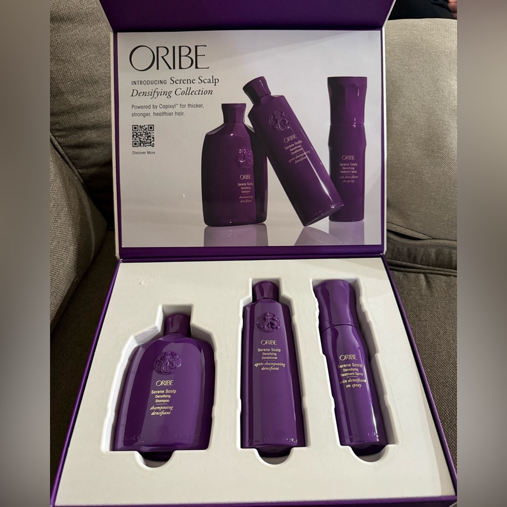 NIB Oribe Serene Scalp Densifying Shampoo, Conditioner,Treatment Spray Full Size